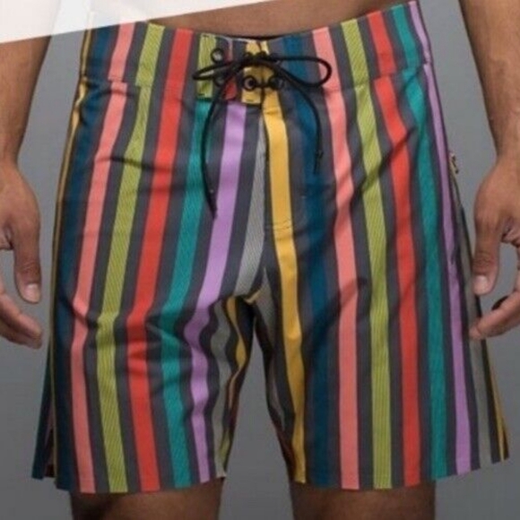 Lululemon Current State Short *9" size 32 Striped Swim Trunks Beach‎ Pool - Picture 1 of 8
